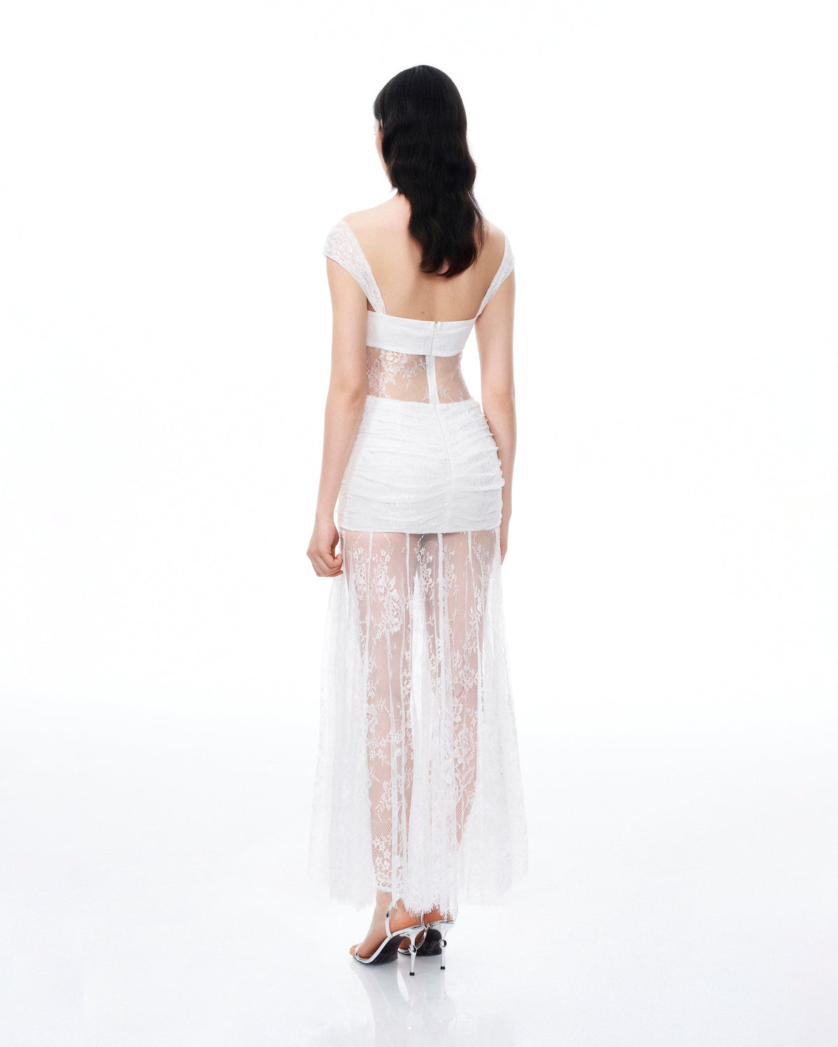 Fiorentina 3D Floral Lace Dress - White | JW PEI