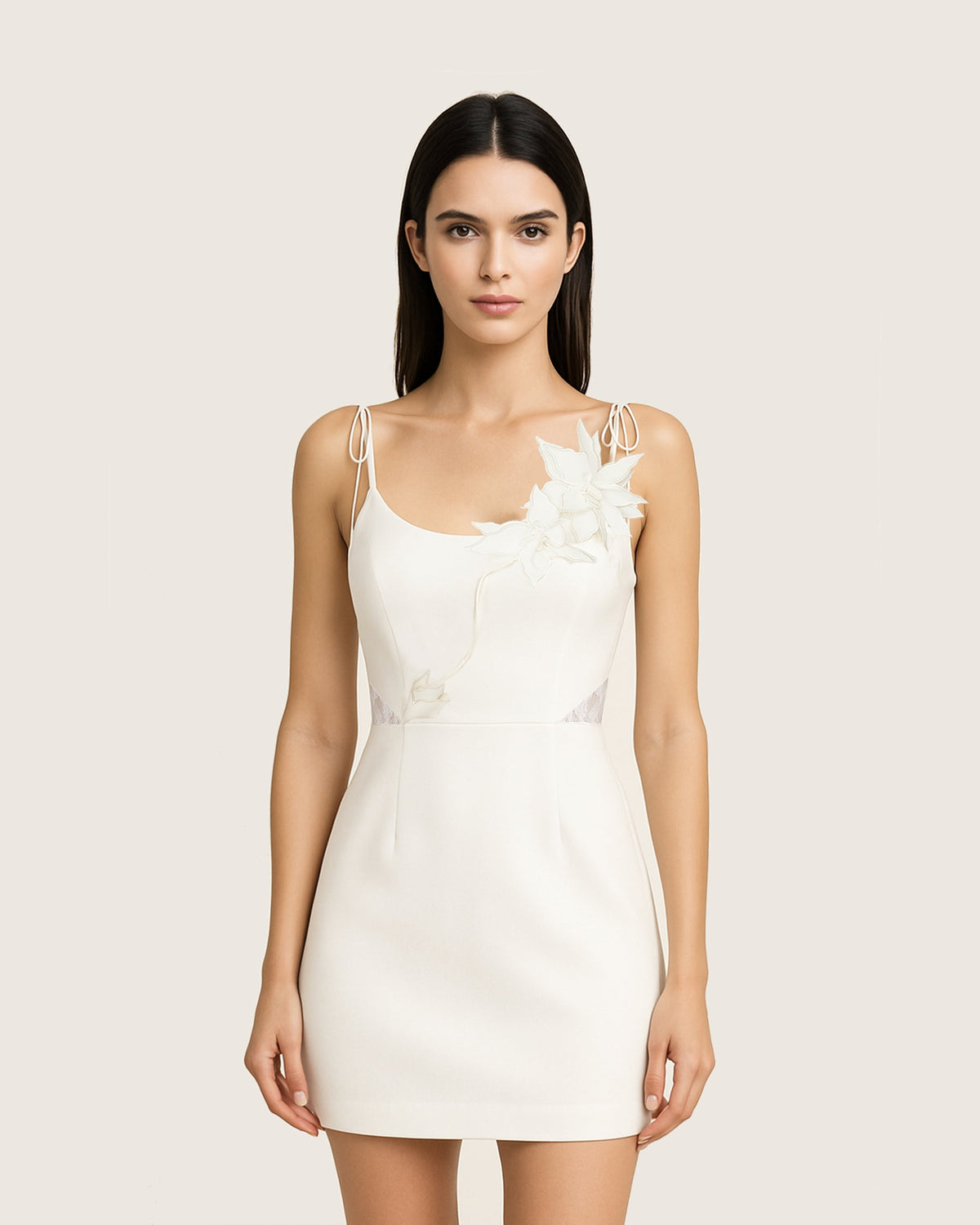 Floral Vine Tie Dress - White | JW PEI