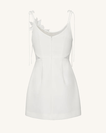 Floral Vine Tie Dress - White | JW PEI