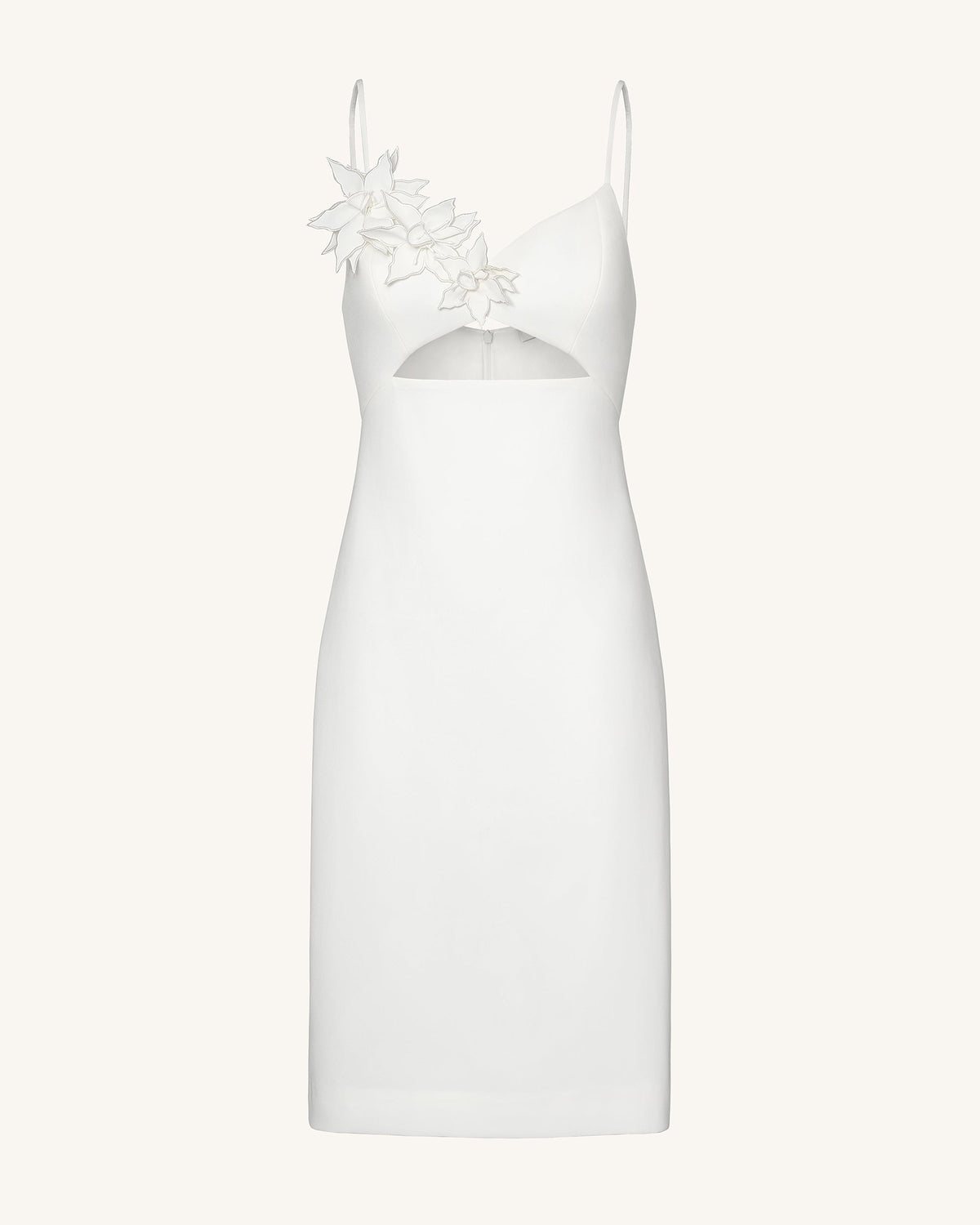 Bloom-Cut Contour Dress - White | JW PEI