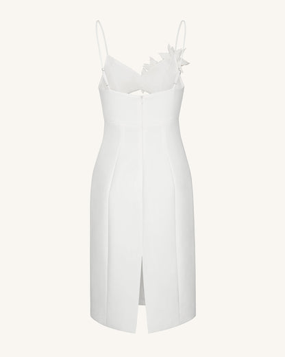 Bloom-Cut Contour Dress - White | JW PEI