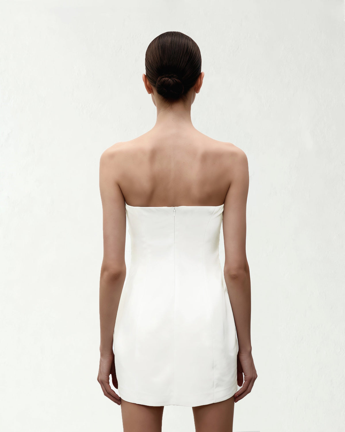 Orchid Appliqué Strapless Dress - White | JW PEI