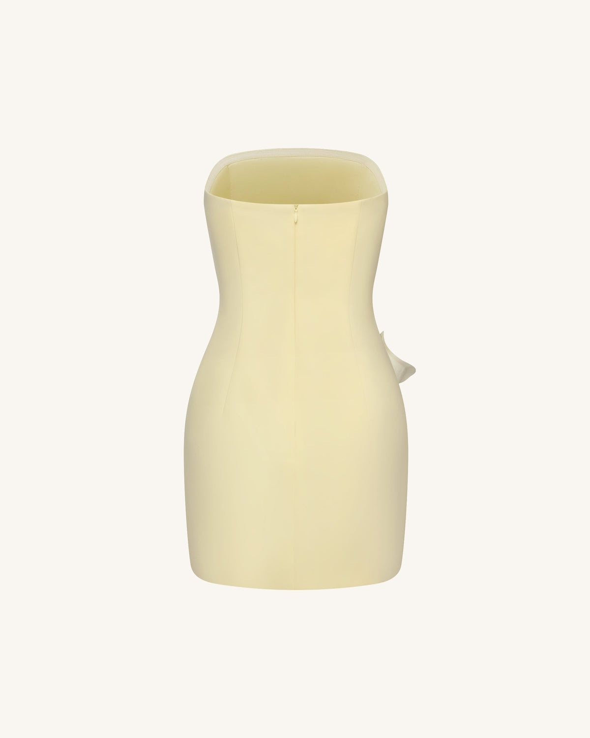 Strapless Floral Appliqué Dress - Yellow | JW PEI