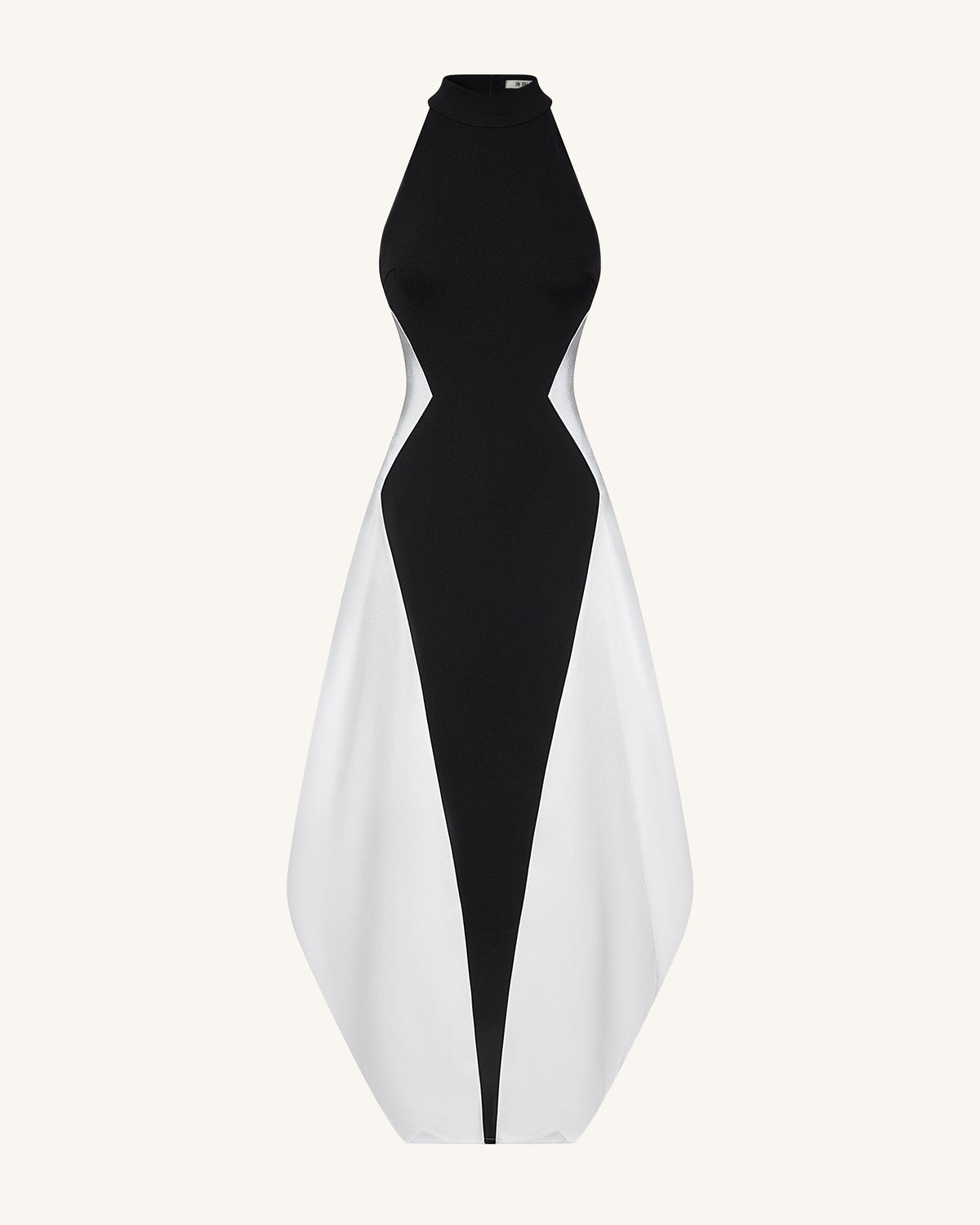 Monochrome Paneled Maxi Dress – Black | JW PEI