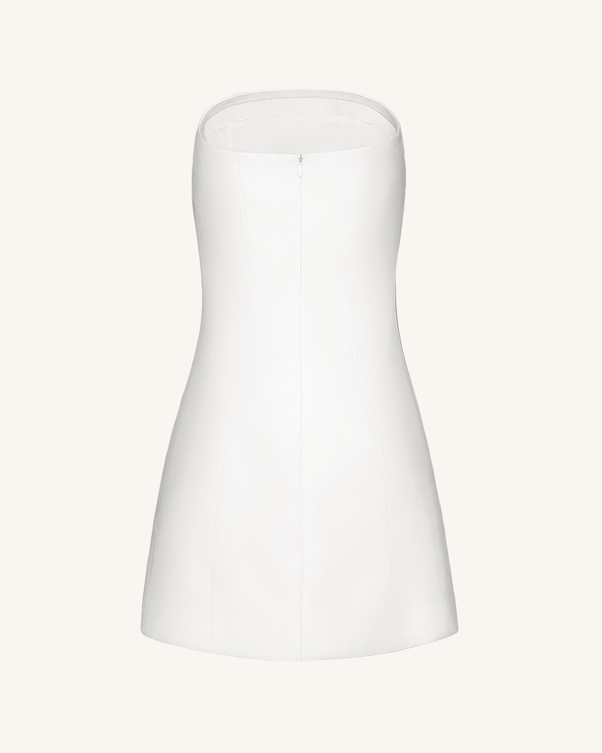 3D Vine Floral Strapless Mini Dress - White | JW PEI