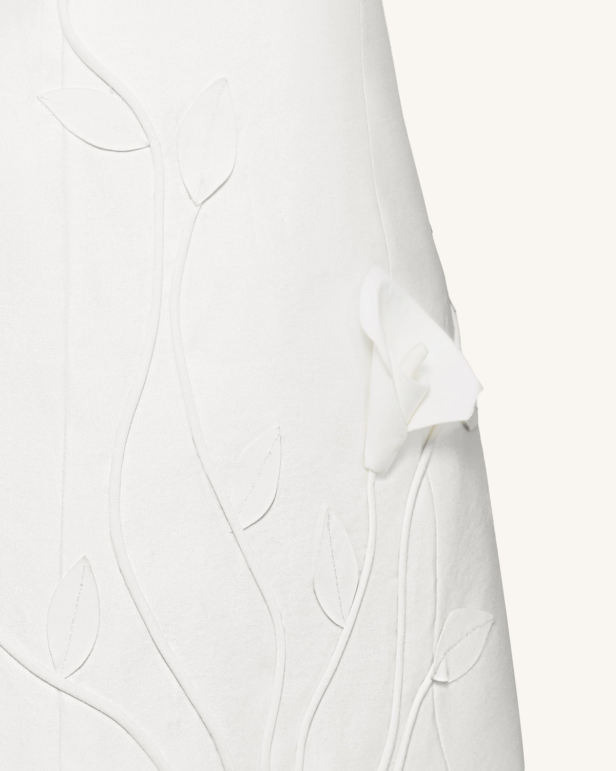 3D Vine Floral Strapless Mini Dress - White | JW PEI