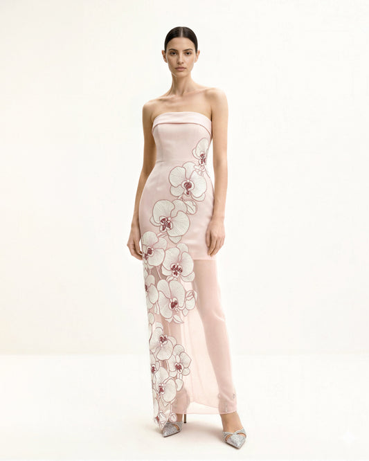 Orchid Embroidered Dress - Pink | JW PEI