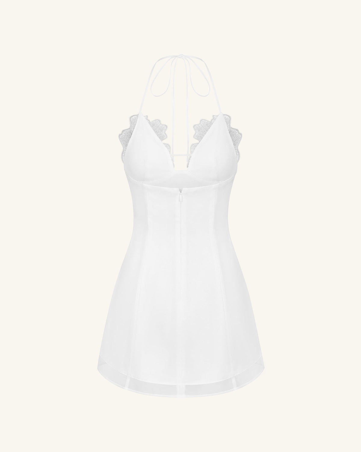 Flower Embroidered Mini Dress - White | JW PEI