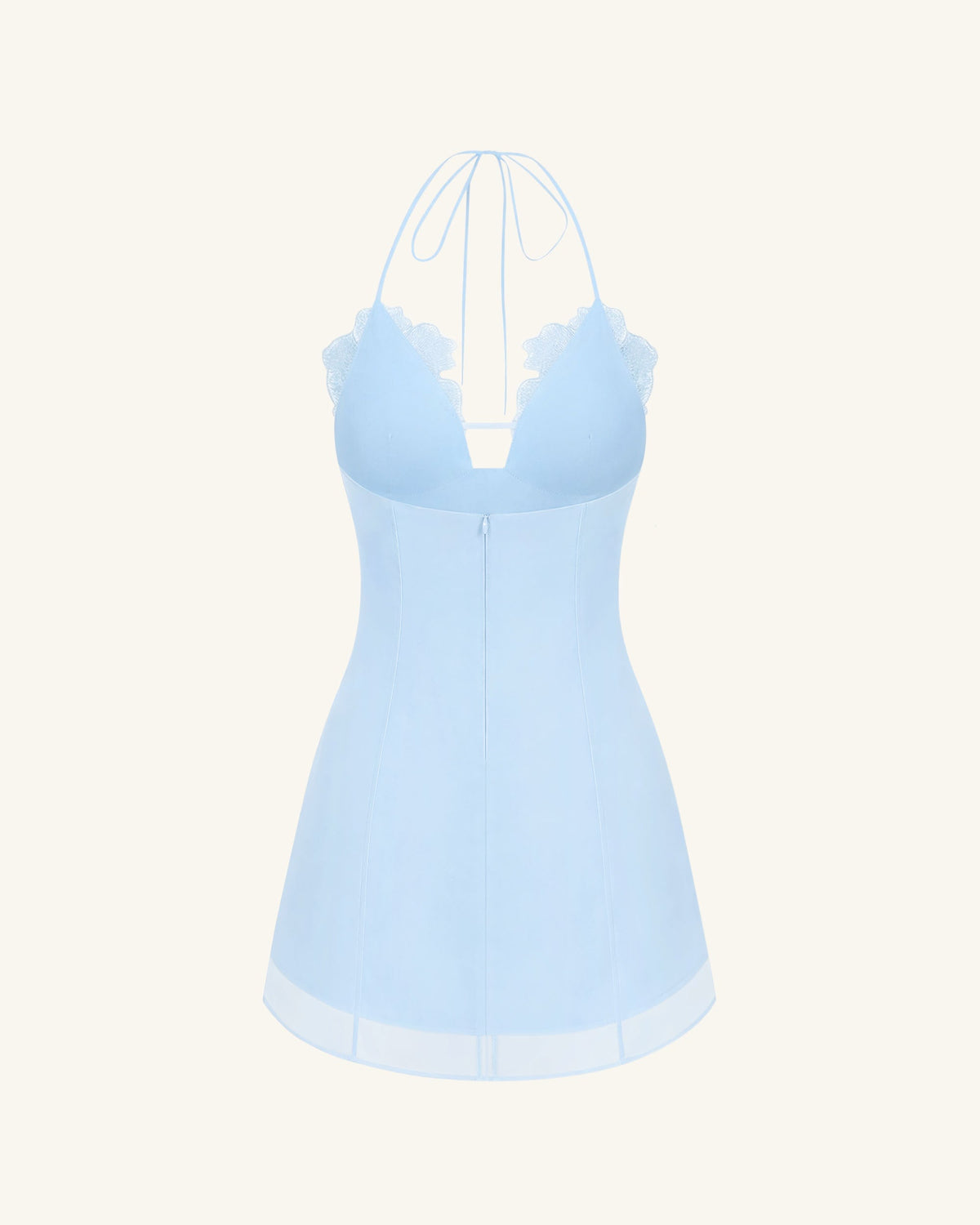 Flower Embroidered Mini Dress - Blue | JW PEI