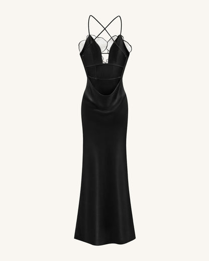 Orchid Embroidered Dress – Black/White | JW PEI