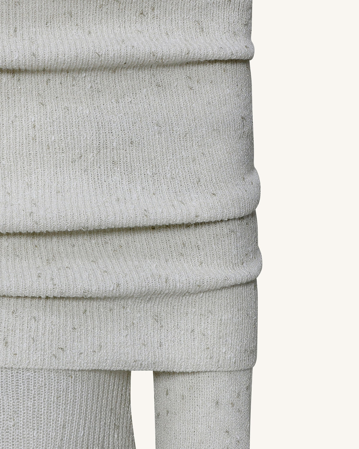 Knit Off-Shoulder Maxi Dress - Cream | JW PEI