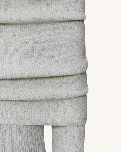 Knit Off-Shoulder Maxi Dress - Cream | JW PEI
