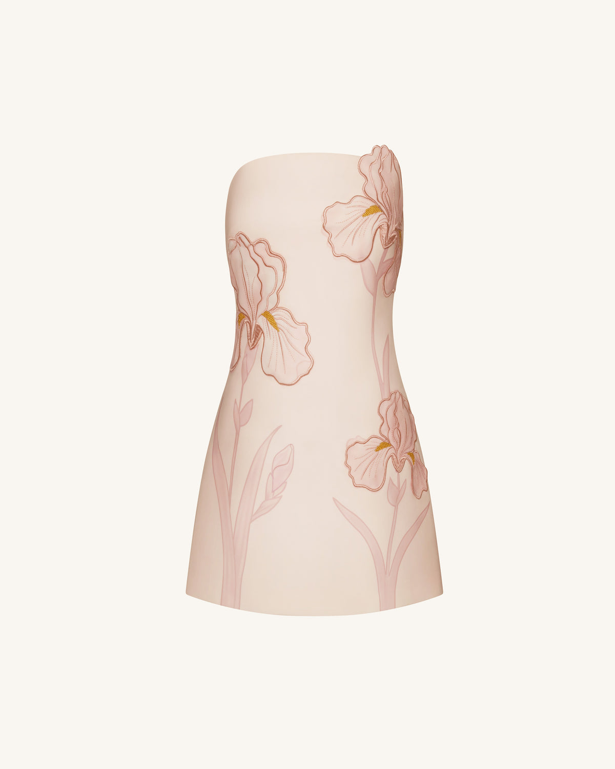 Iris Floral Print Strapless Dress - Pink | JW PEI