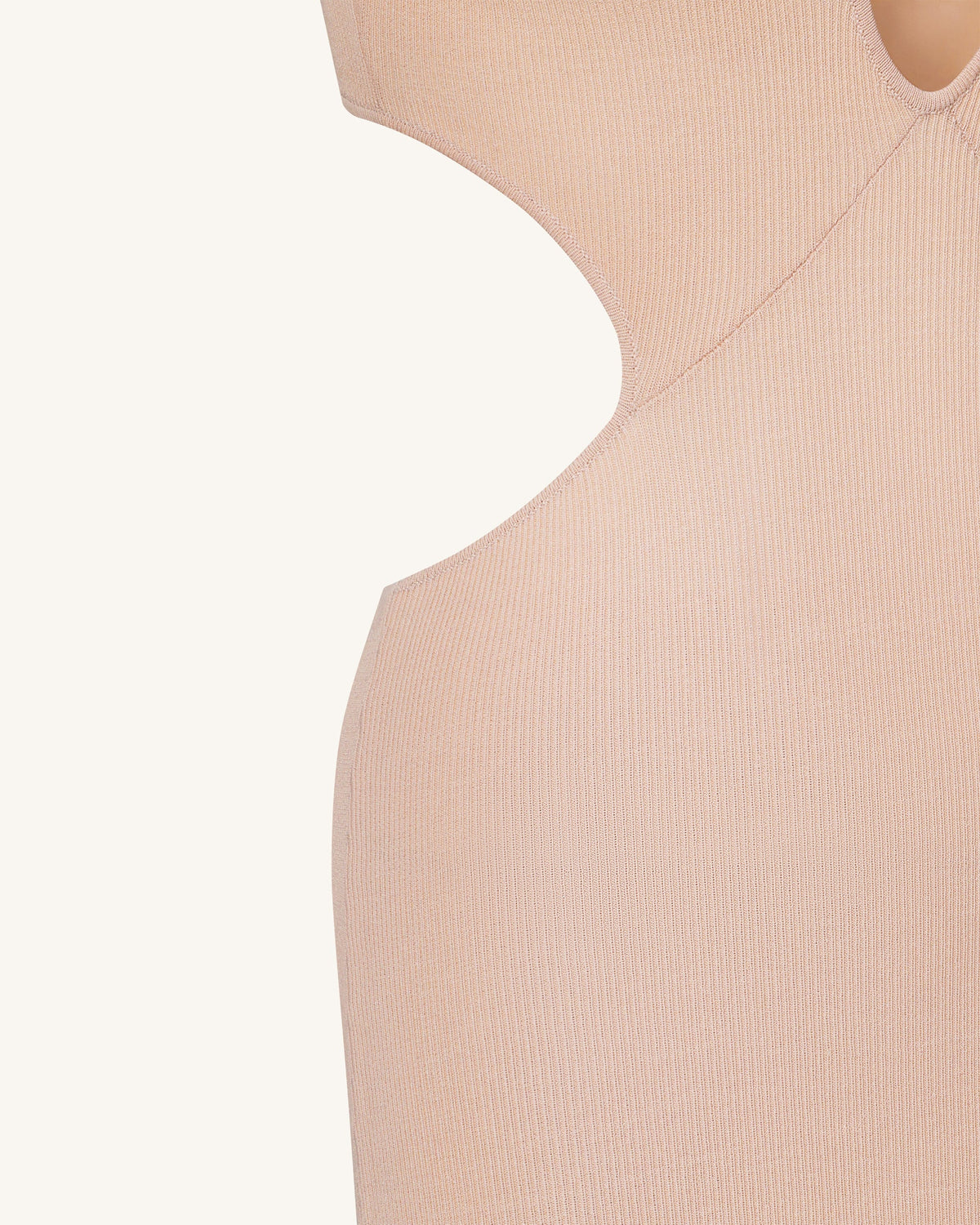 Ribbed Knit Cutout Maxi Dress - Pink | JW PEI