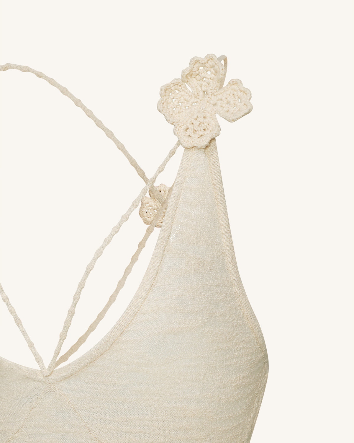 Textured Knit Halter Maxi Dress - Cream | JW PEI