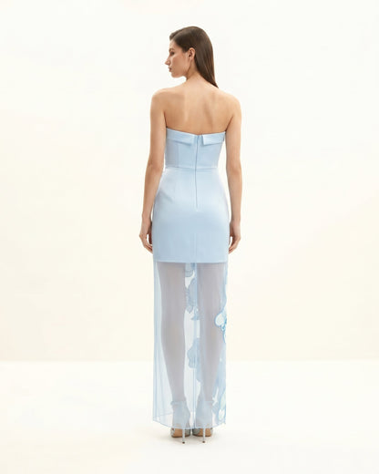 Orchid Embroidered Dress - Light Blue | JW PEI