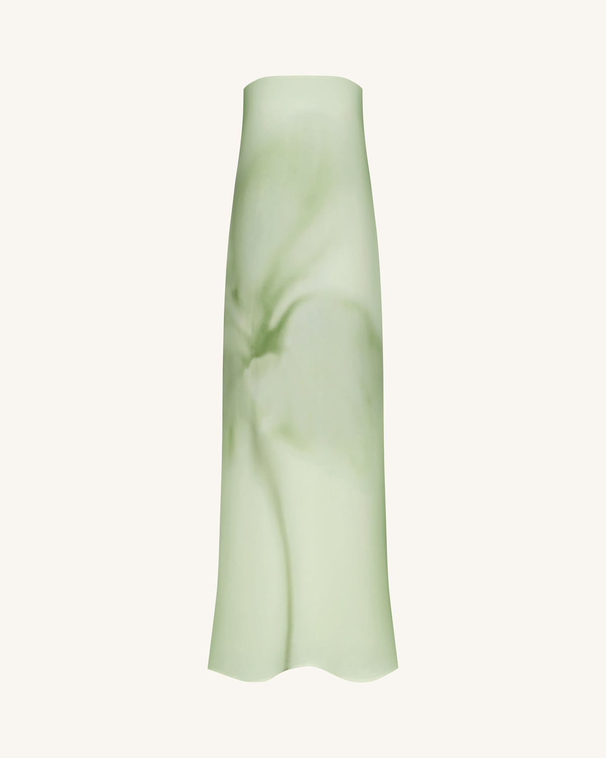 Watercolor Floral Print Strapless Maxi Dress - Green | JW PEI