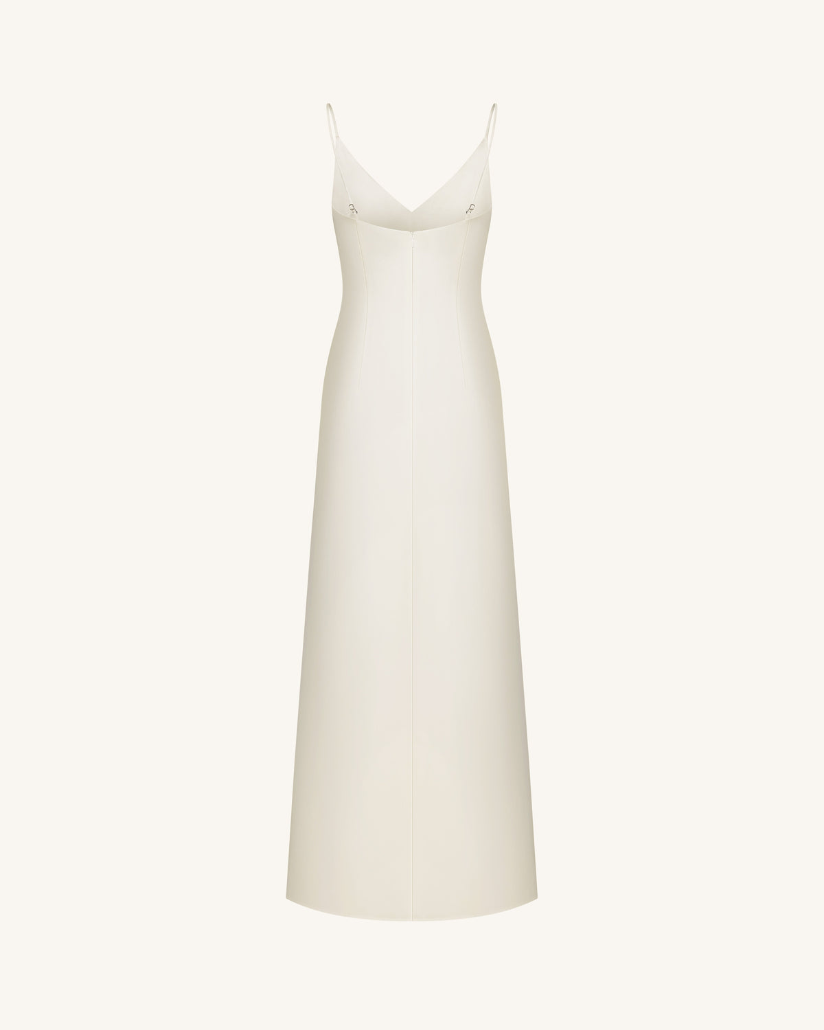 Iris Motif Satin Slip Gown - White | JW PEI