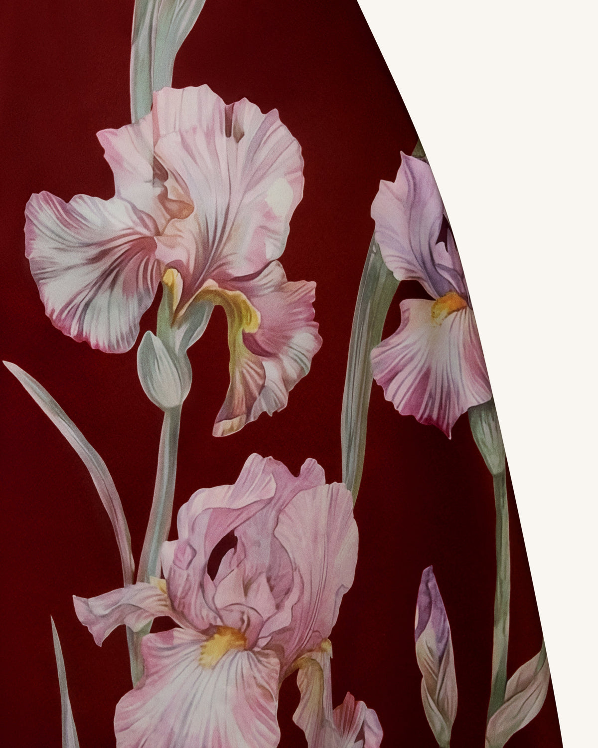 Iris Floral Print Strapless A-Line Dress - Burgundy | JW PEI