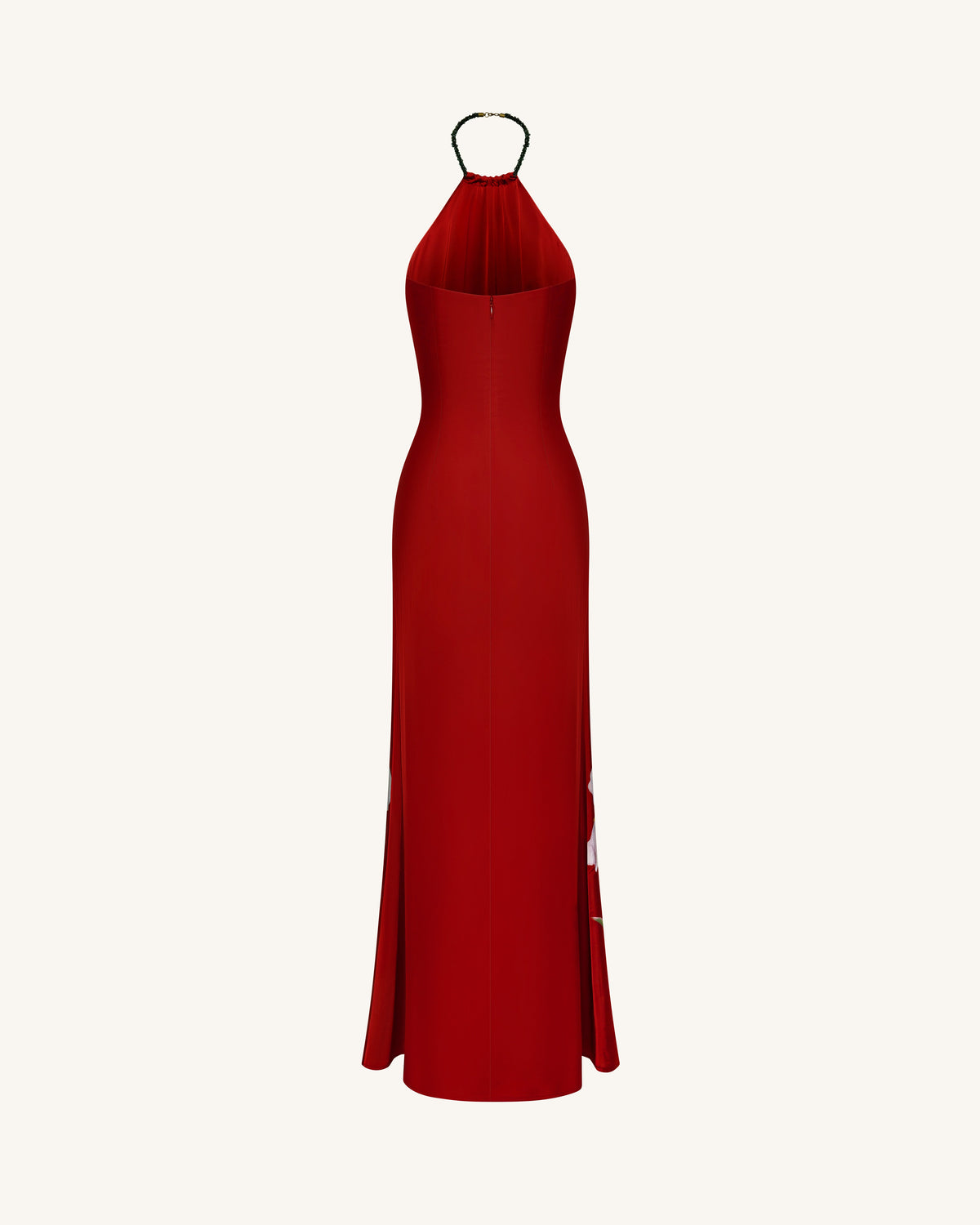Iris Floral Print Halter Maxi Dress - Ruby | JW PEI
