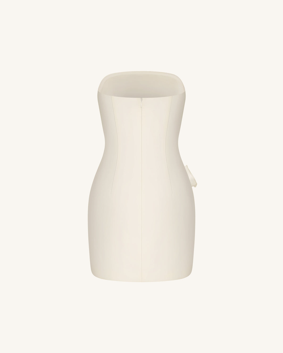 Strapless Floral Appliqué Dress - White | JW PEI