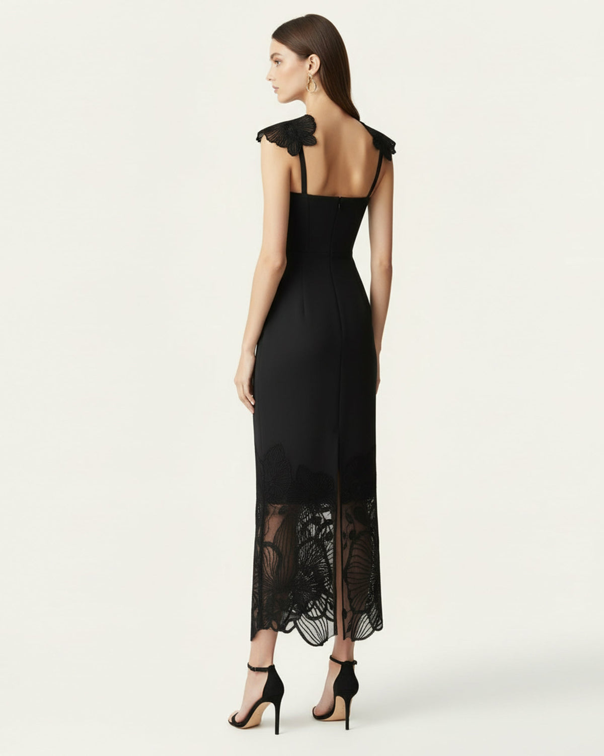 Orchid Embroidered Corset Dress - Black | JW PEI