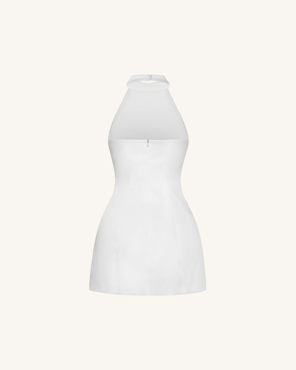 3D Floral Halter Mini Dress - White | JW PEI