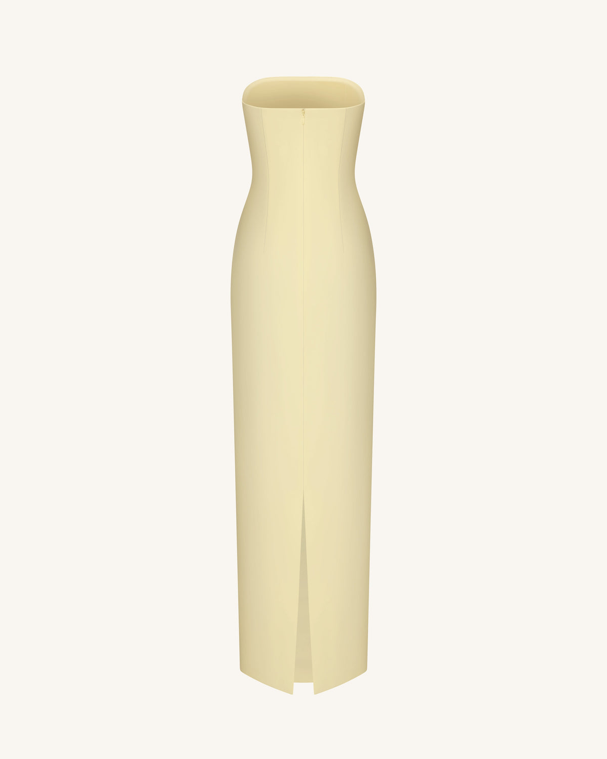 Floral Appliqué Strapless Dress - Yellow | JW PEI