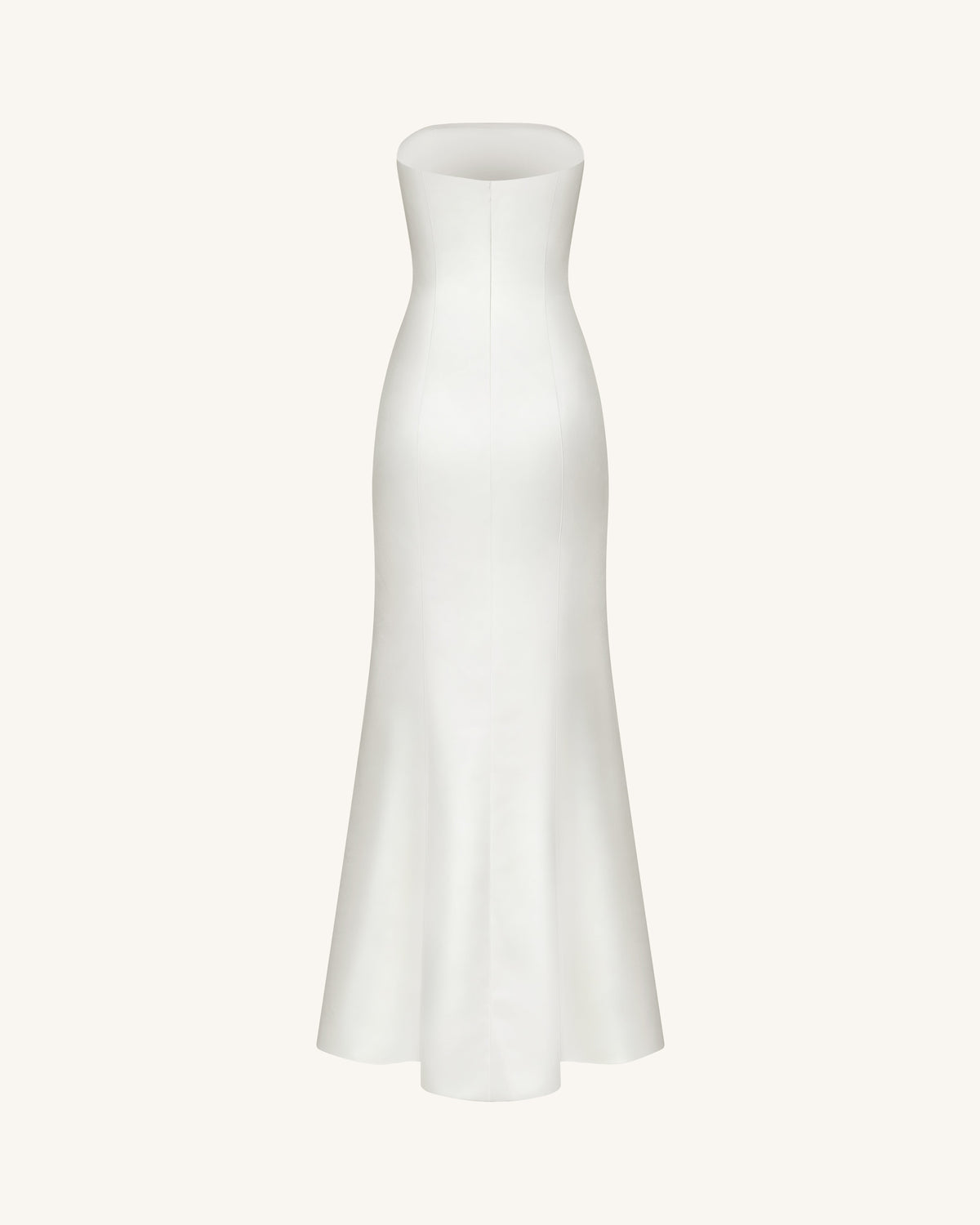 Strapless Floral Polyester Dress - White | JW PEI