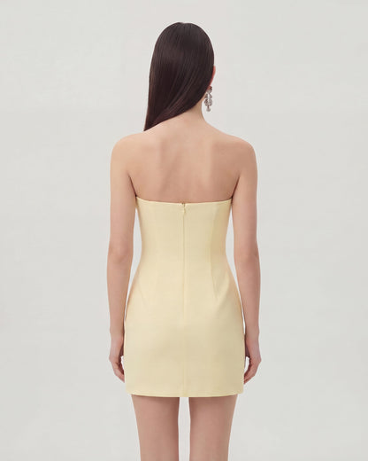 Floral Printed Mini Dress - Yellow | JW PEI