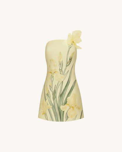 Floral Printed Mini Dress - Yellow | JW PEI