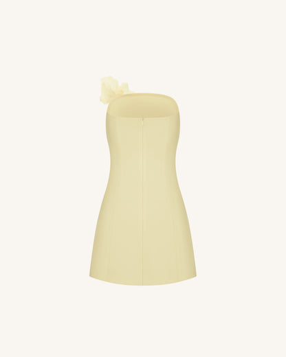 Floral Printed Mini Dress - Yellow | JW PEI