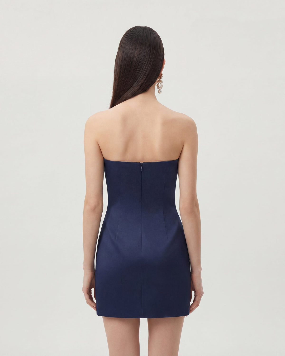 Floral Printed Mini Dress - Navy blue | JW PEI