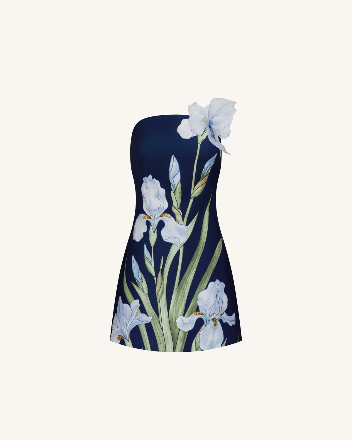 Floral Printed Mini Dress - Navy blue | JW PEI