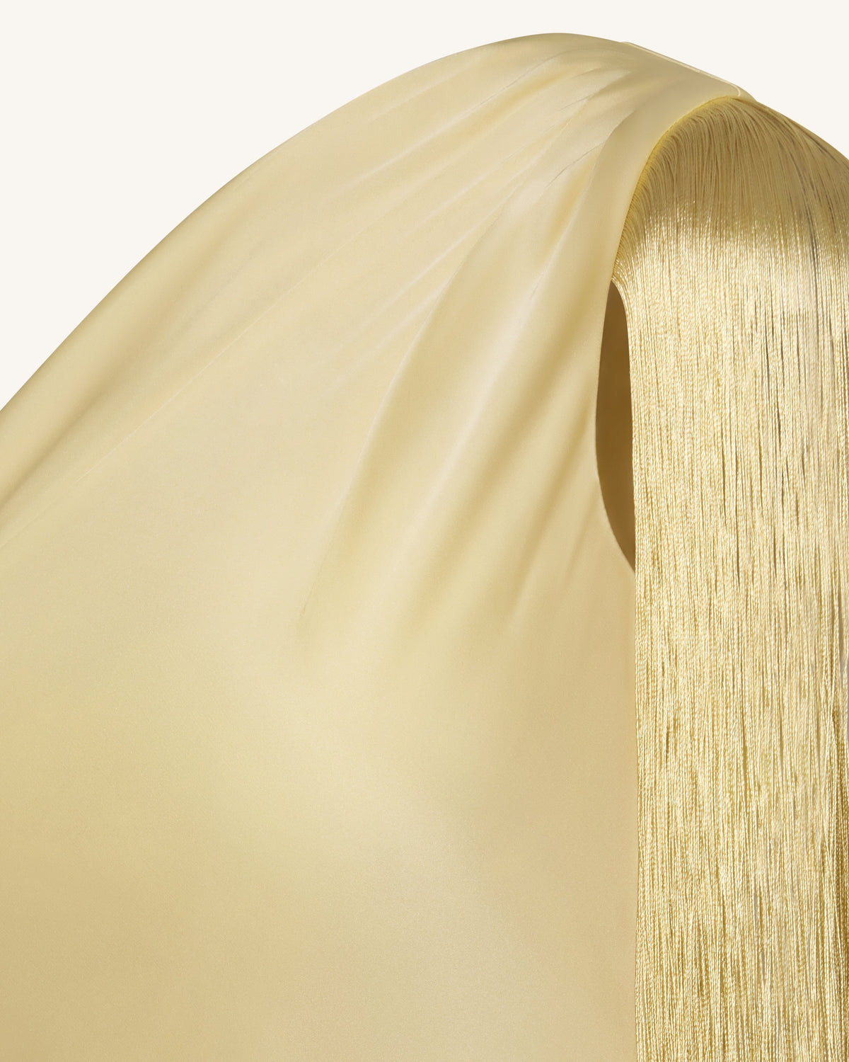 One Shoulder Fringe Midi Dress - Champagne | JW PEI