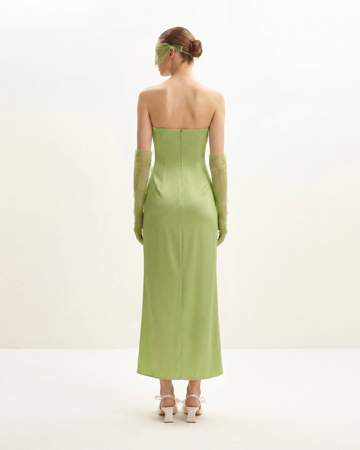 Floral Embroidered Long Dress - Green | JW PEI