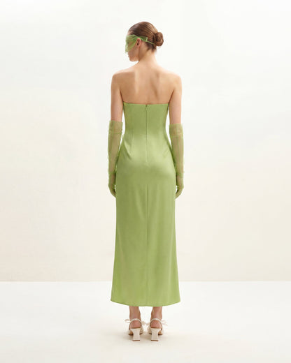 Floral Embroidered Long Dress - Green | JW PEI