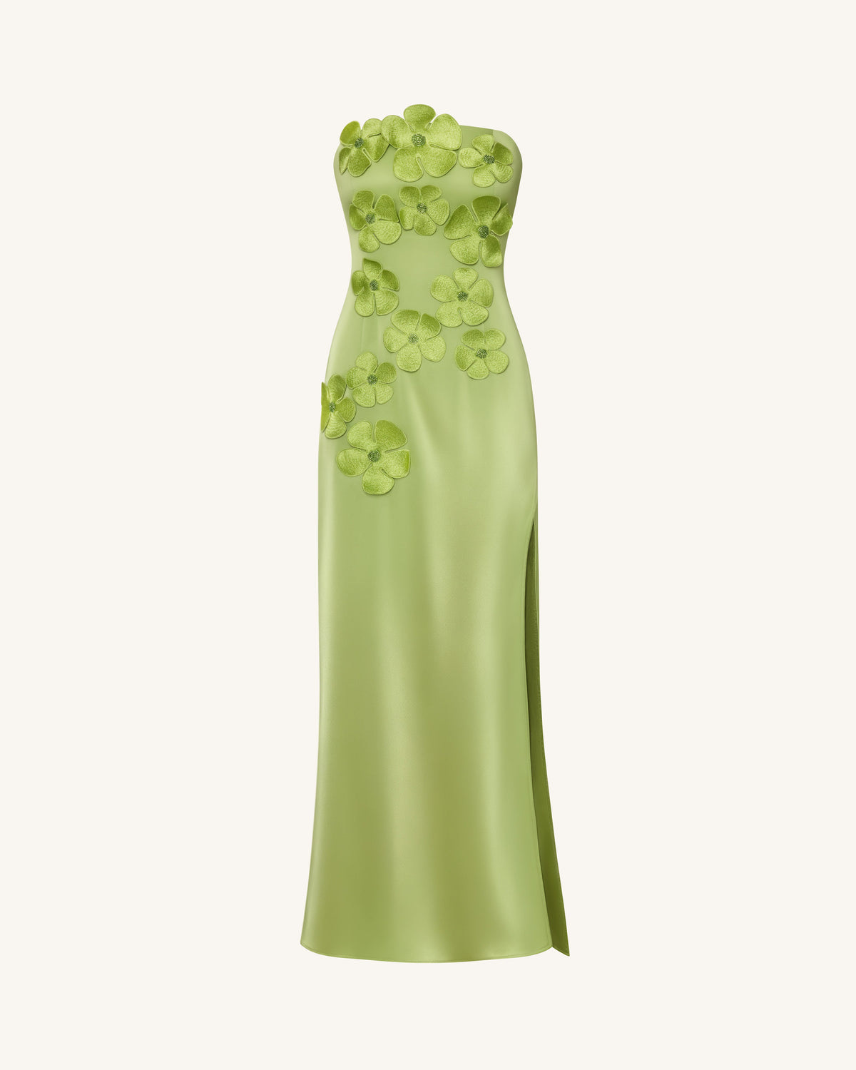 Floral Embroidered Long Dress - Green | JW PEI