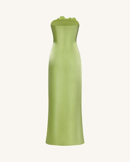 Floral Embroidered Long Dress - Green | JW PEI