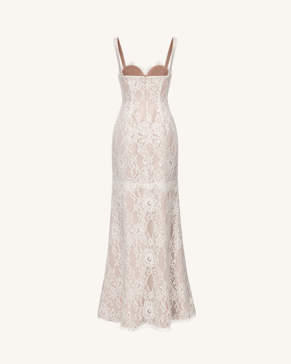 Lace Slit Maxi Dress - White | JW PEI