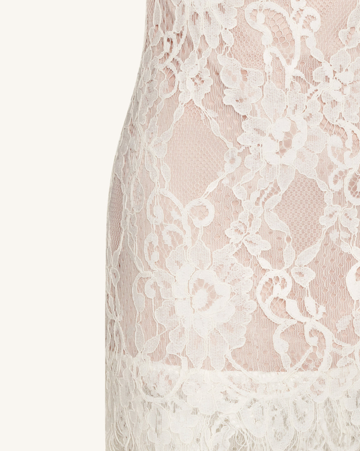Jeweled Lace Halter Dress - White | JW PEI