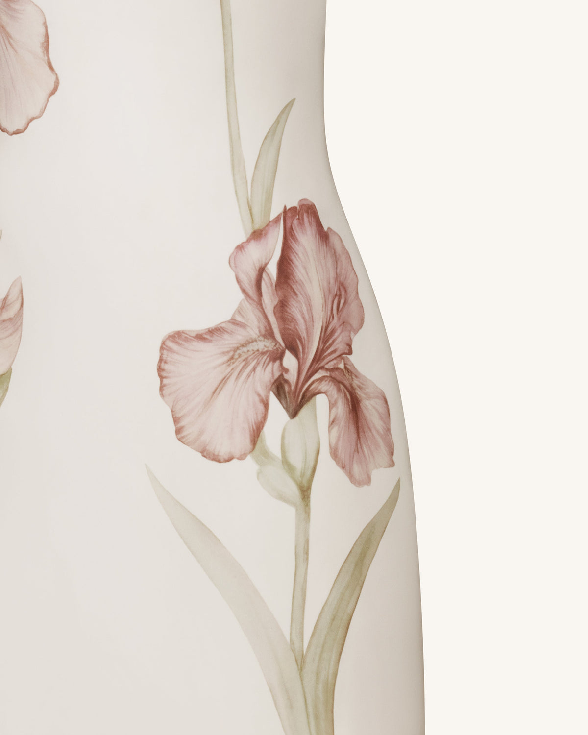 Jeweled Halter Iris Motif Dress - Ivory/Pink | JW PEI