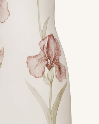 Jeweled Halter Iris Motif Dress - Ivory/Pink | JW PEI