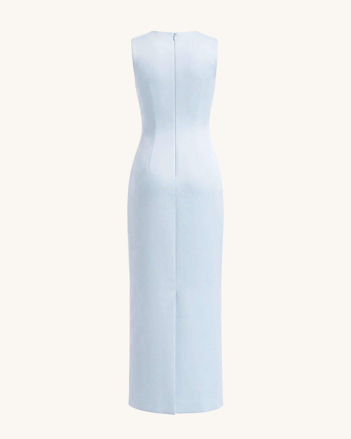 Lily Floral Print Sleeveless Column Maxi Dress - Light Blue | JW PEI