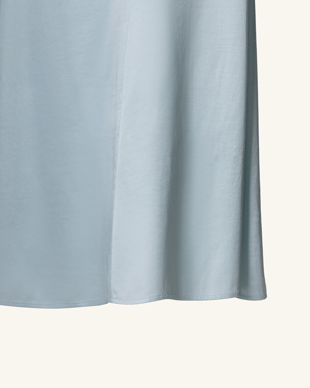 Pleated Cross-Halter Satin Maxi Dress - Dusty Blue | JW PEI