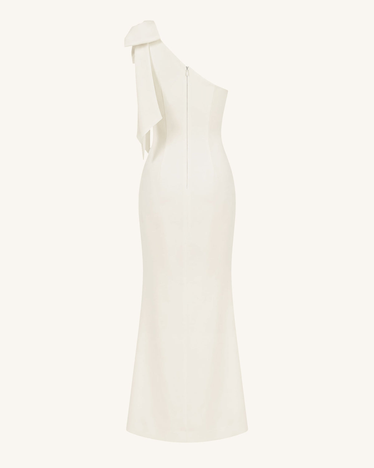 Flower Embroidered One-Shoulder Maxi Dress - Ivory | JW PEI