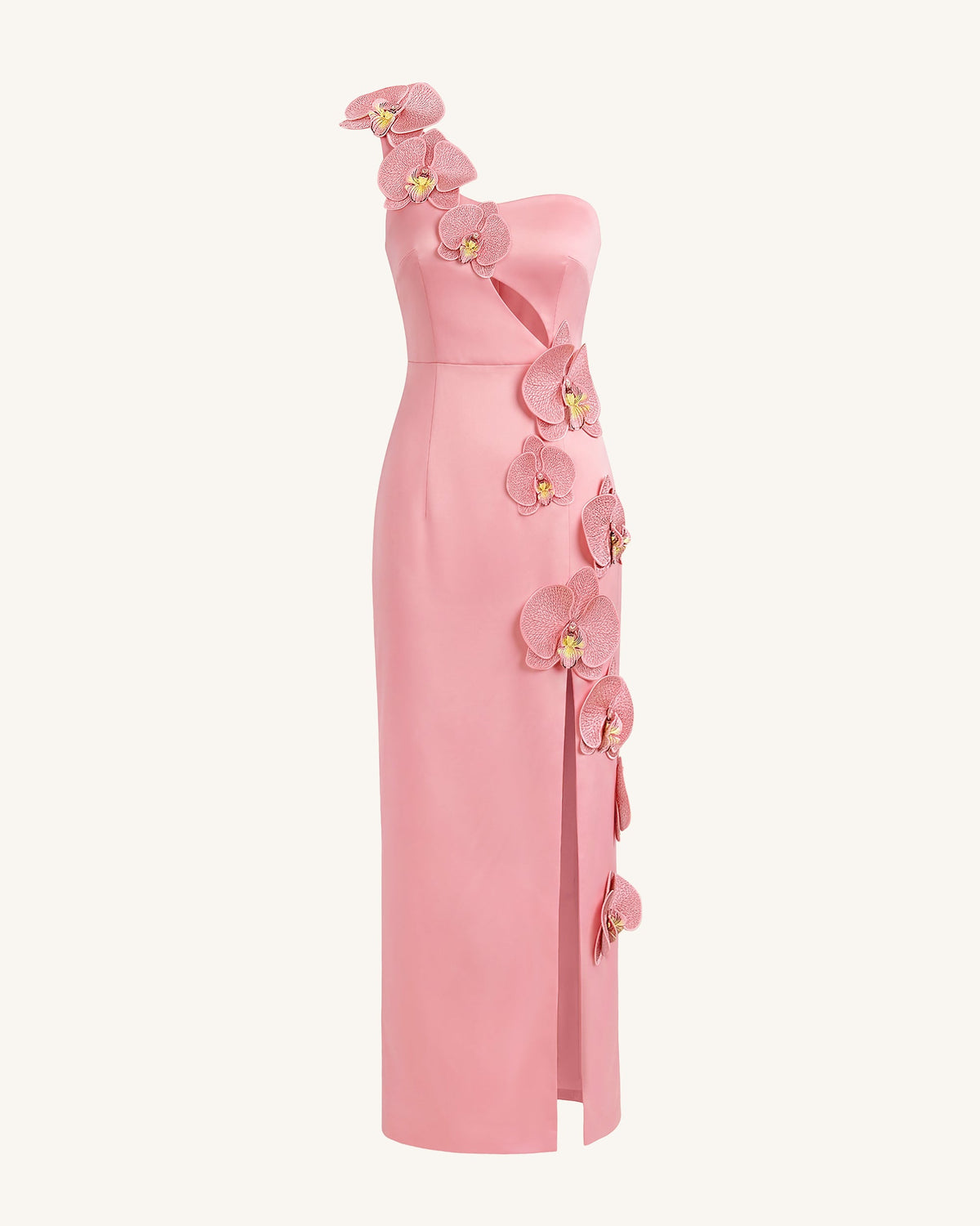 Orchid Embellished Cutout Slit Maxi Dress - Blush Pink | JW PEI