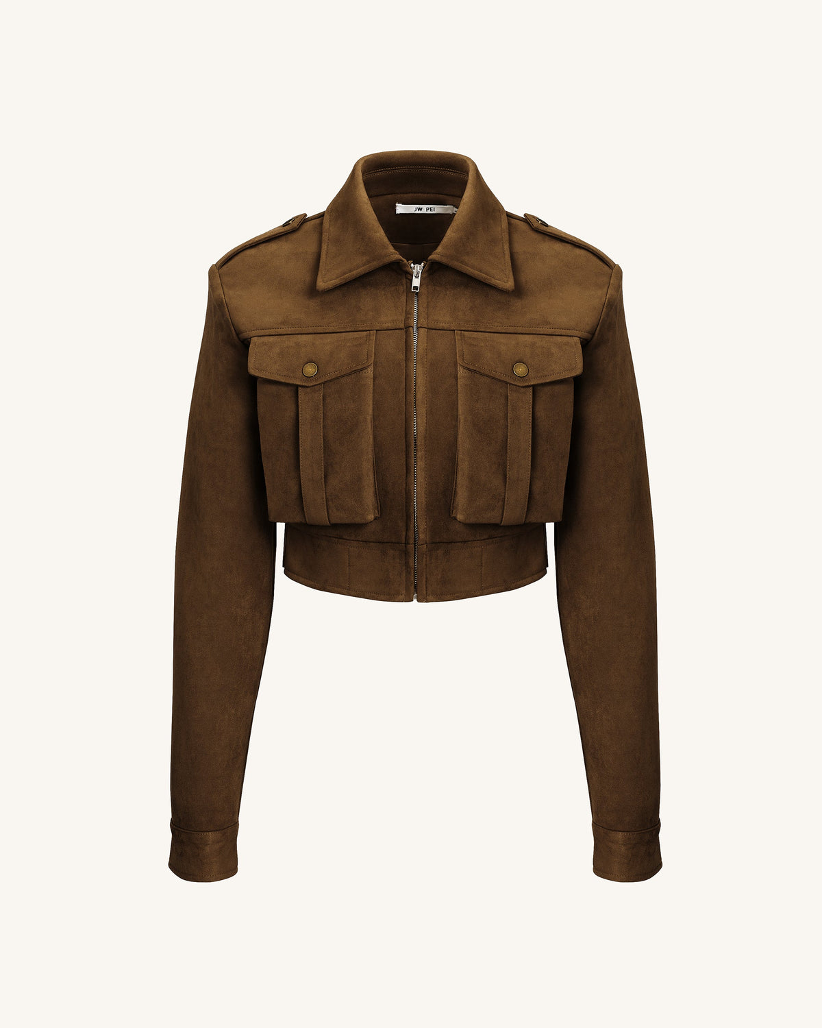 Adeline Faux Suede Jacket - Brown | JW PEI