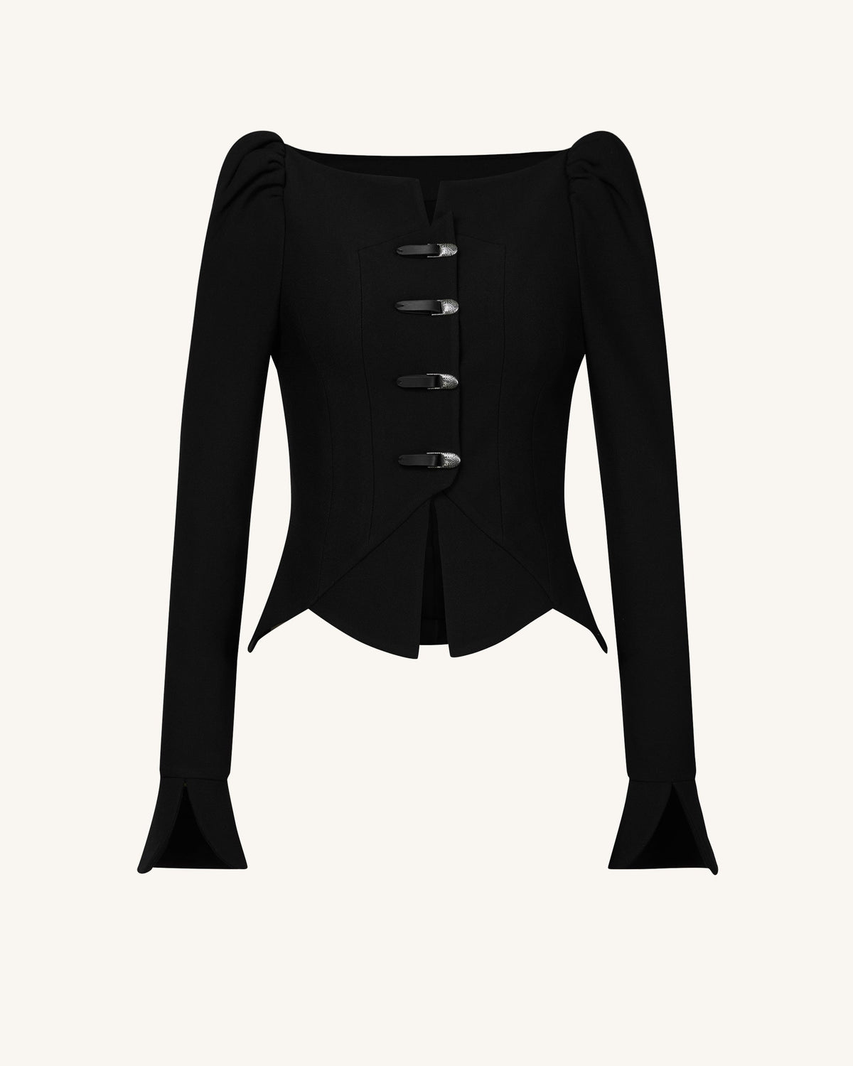 Olivia Puff Shoulder Blazer - Black | JW PEI