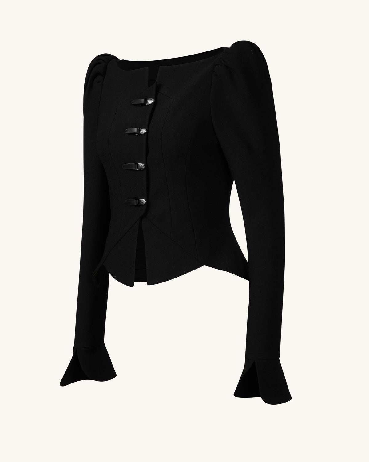 Olivia Puff Shoulder Blazer - Black | JW PEI